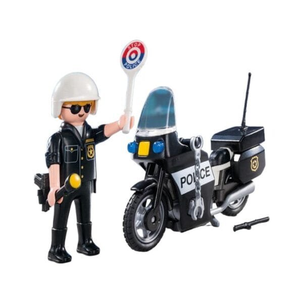 Playmobil® City Action Βαλιτσάκι Αστυνόμος Με Μοτοσικλέτα Για 4+ Ετών (5648)