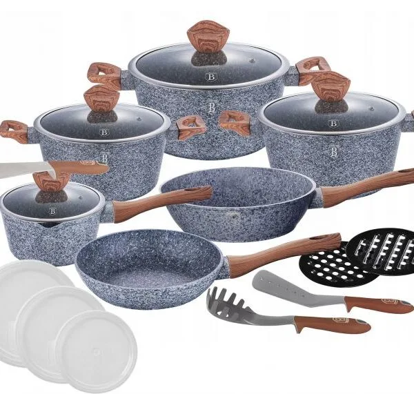 BERLINGER HAUS 18PCS COOKWARE SET FOREST LINE BH-6198 NON-STICK COATING