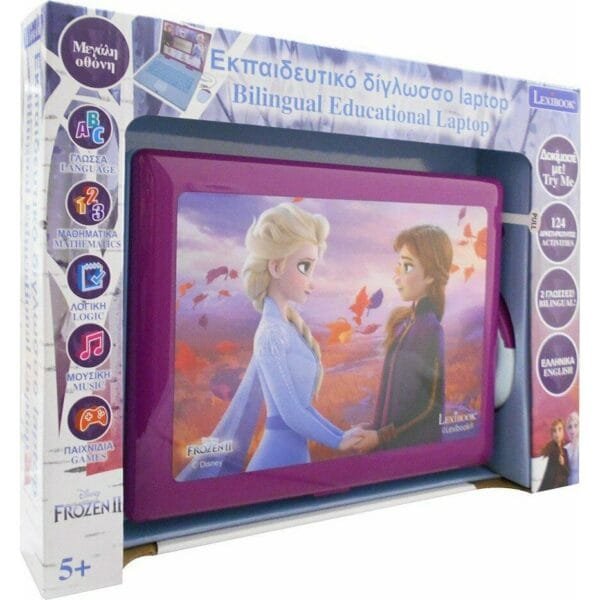 Lexibook Ηλεκτρονικό Παιδικό Εκπαιδευτικό Laptop/Tablet Frozen 2 Δίγλωσσο για 4+ Ετών