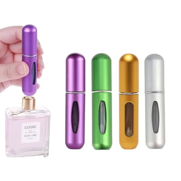 5Ml Travel Perfume Atomiser Refillable Bottle Portable Mini Underfill Spray Color Matte Silver