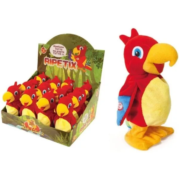 Real Fun Toys Λούτρινο Παπαγάλος 20 εκ Που Μιλάει Ελληνικά