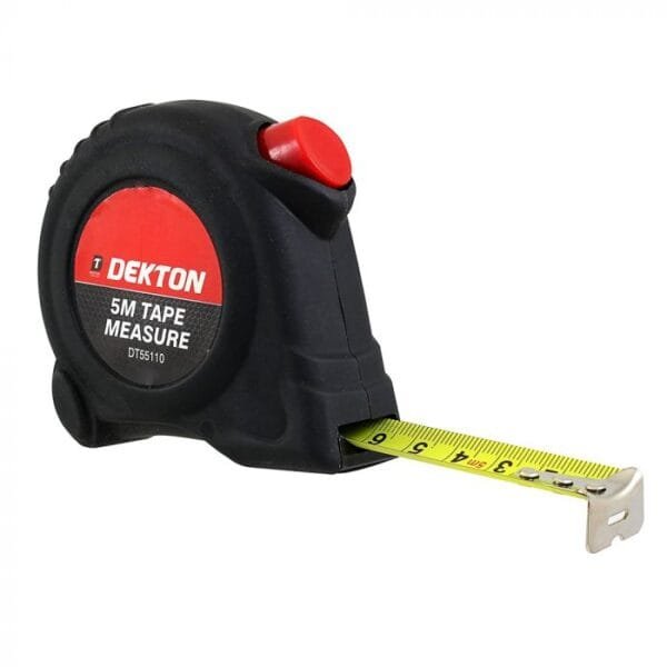 Dekton DT55110 Tape Measure, Black/Red, 5 m