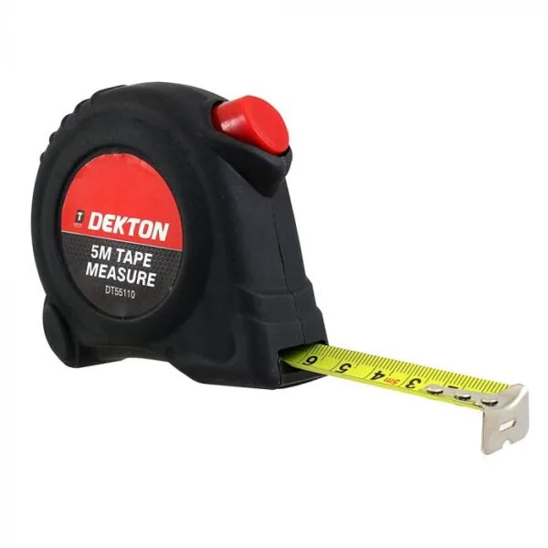 Dekton DT55110 Tape Measure, Black/Red, 5 m