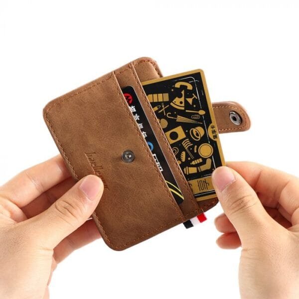 Men's Leather ID Credit Card Wallet Slim Money Pocket Case