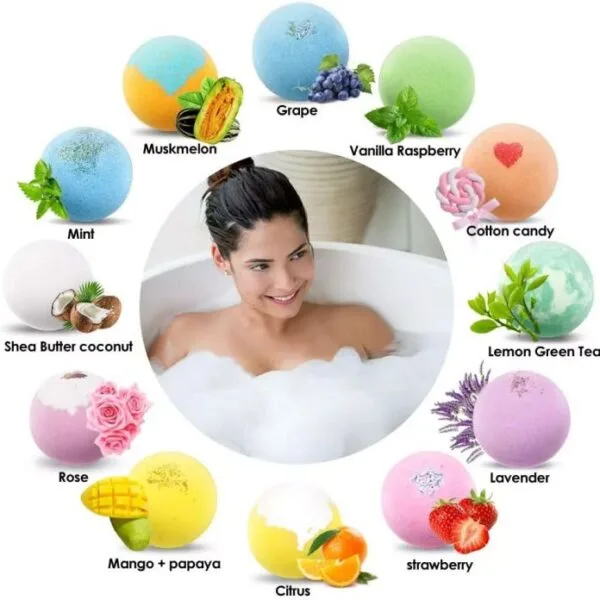 Σετ βόμβα μπάνιου 6 τεμαχίων αφρόλουτρα 6 Piece Bath Bomb Set