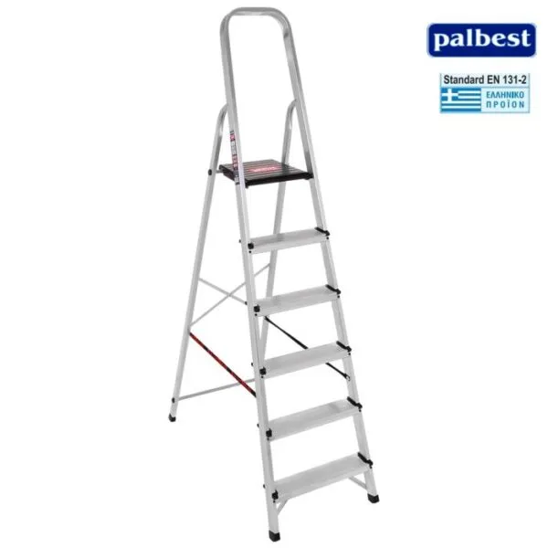 Palbest Aluminum Ladder Hobby 5+1 Steps H806 198 cm
