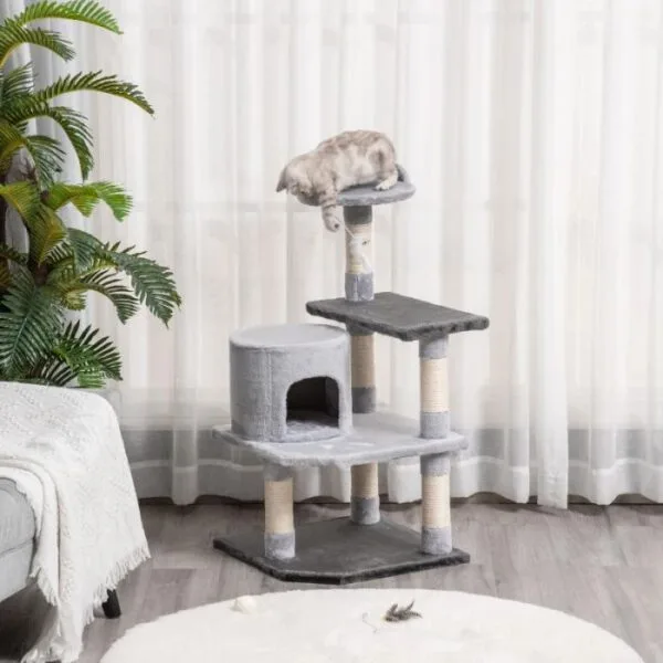 Δέντρο Γάτας - Ονυχοδρόμιο 48 x 48 x 100 cm PawHut D30-169 - Cat Trees Cyprus - Cat Scratching