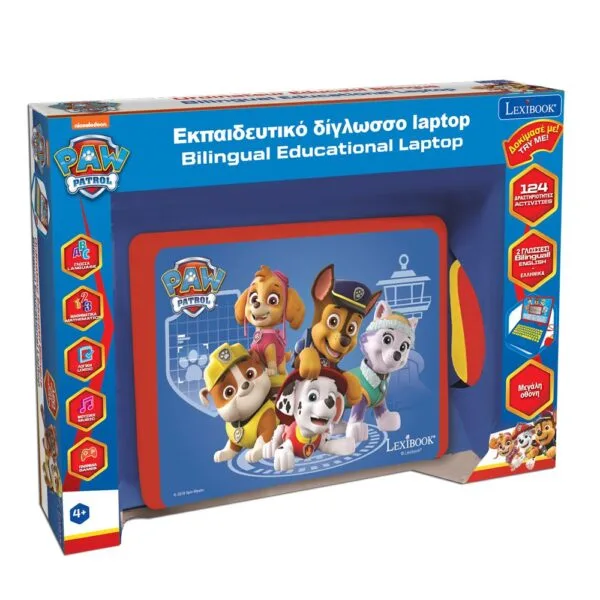 Lexibook Ηλεκτρονικό Παιδικό Εκπαιδευτικό Laptop/Tablet Paw Patrol Δίγλωσσο για 4+ Ετών